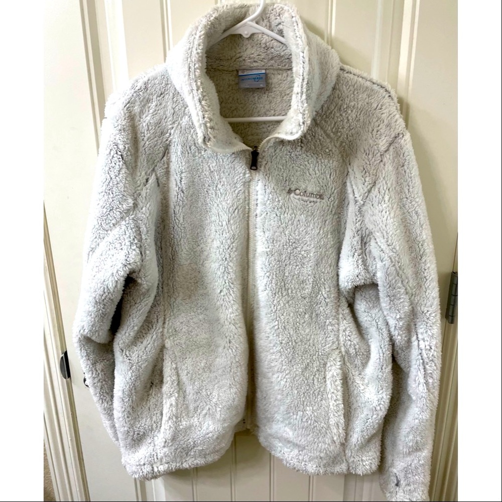 Women’s XL Columbia White Super Soft Zip-Up Jacket